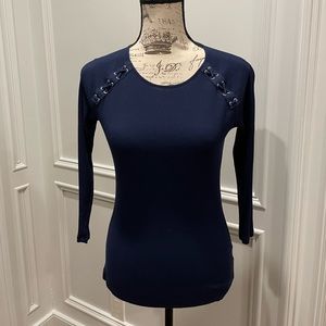 Ralph Lauren 3/4 length ribbed shirt M